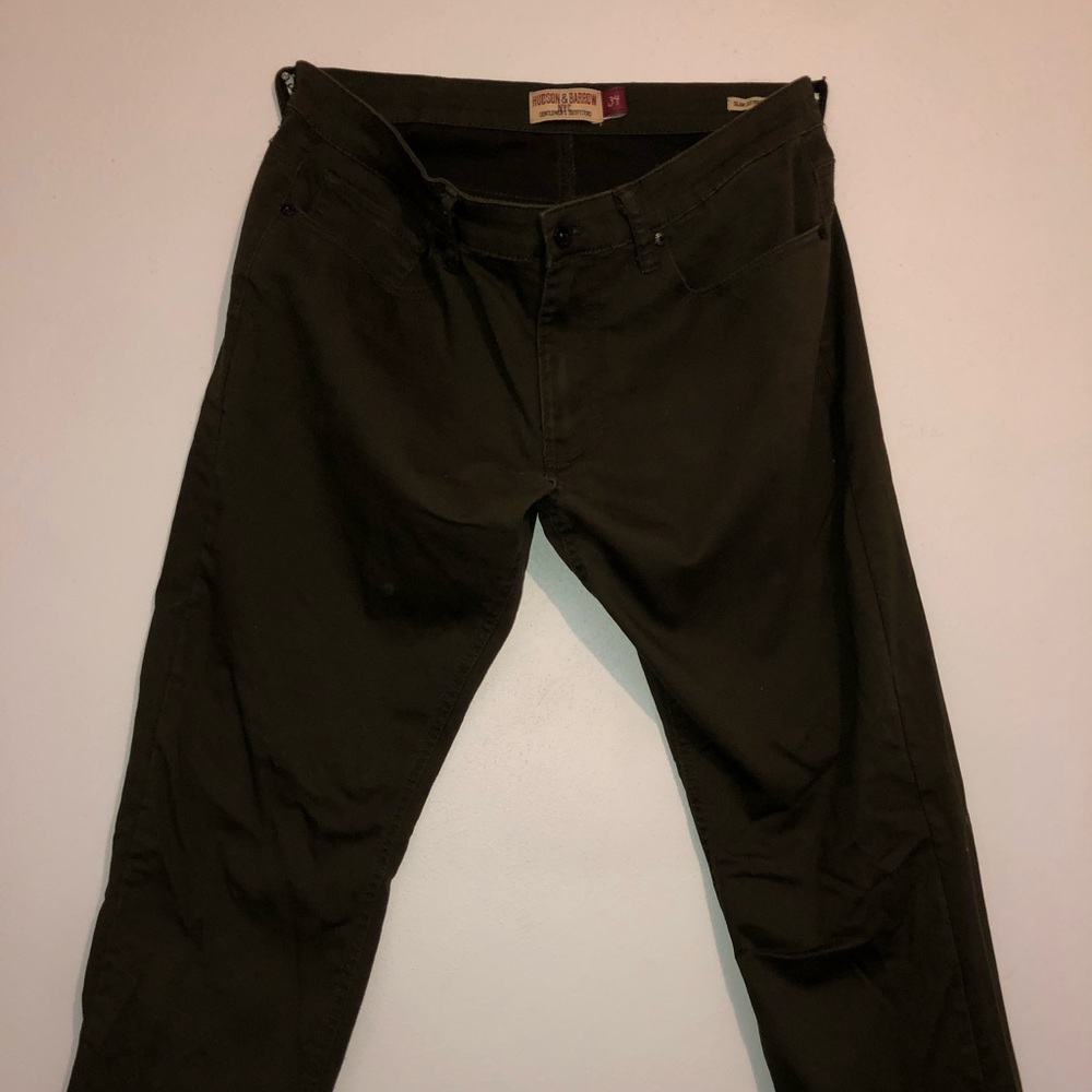 Olive green straight pants